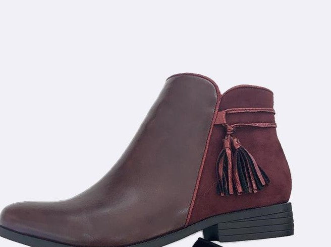 Wine ankle boots sales uk